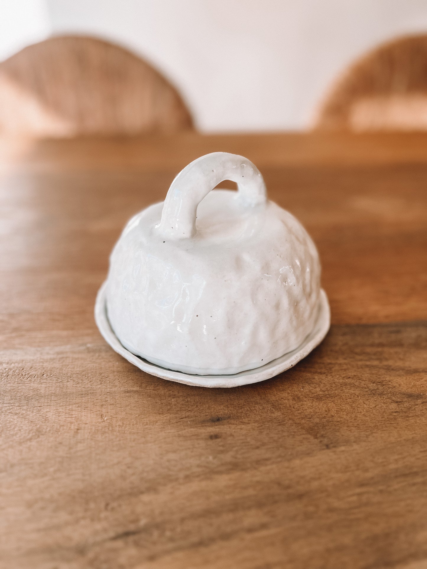 White butter dish