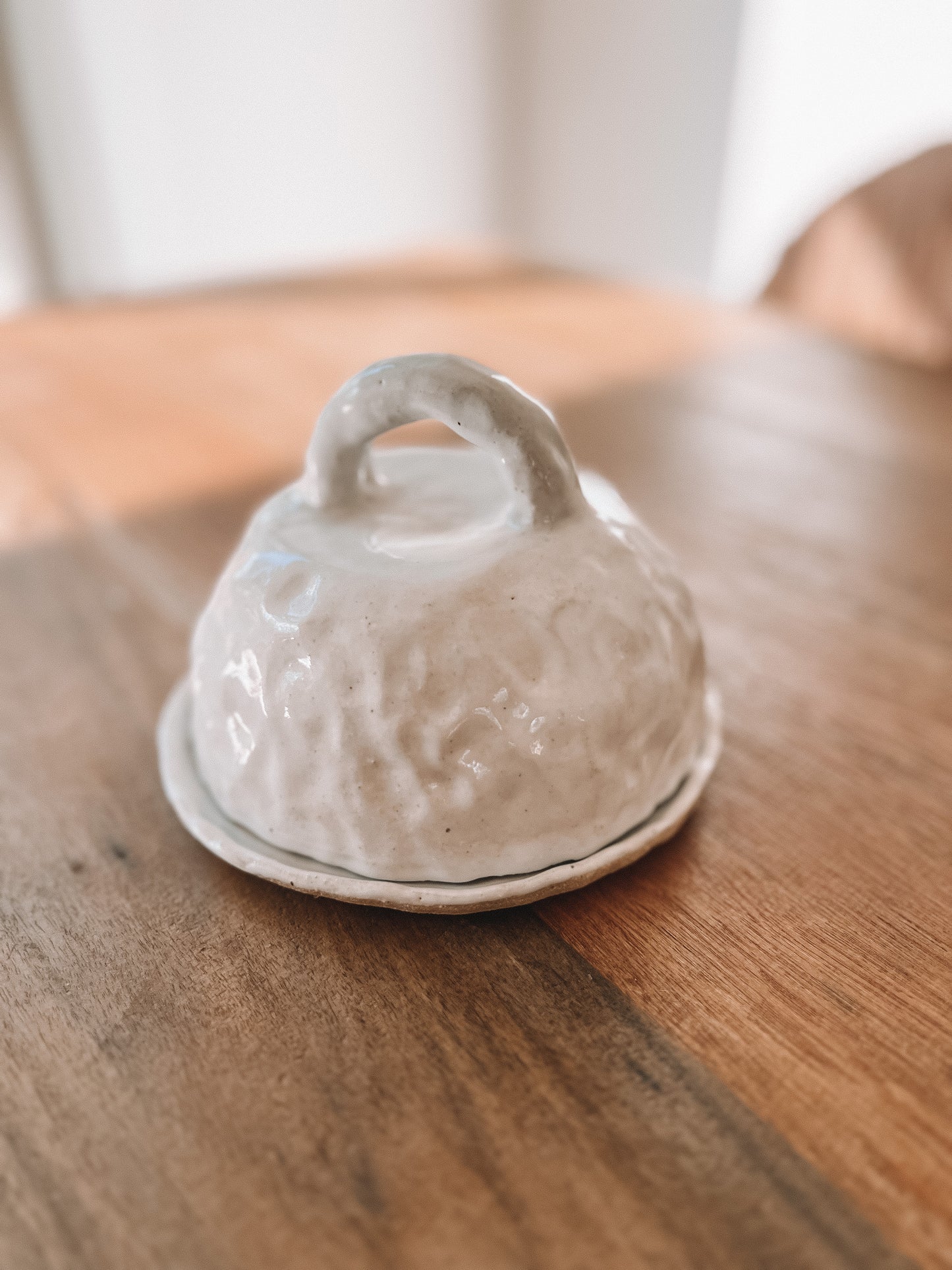 White butter dish