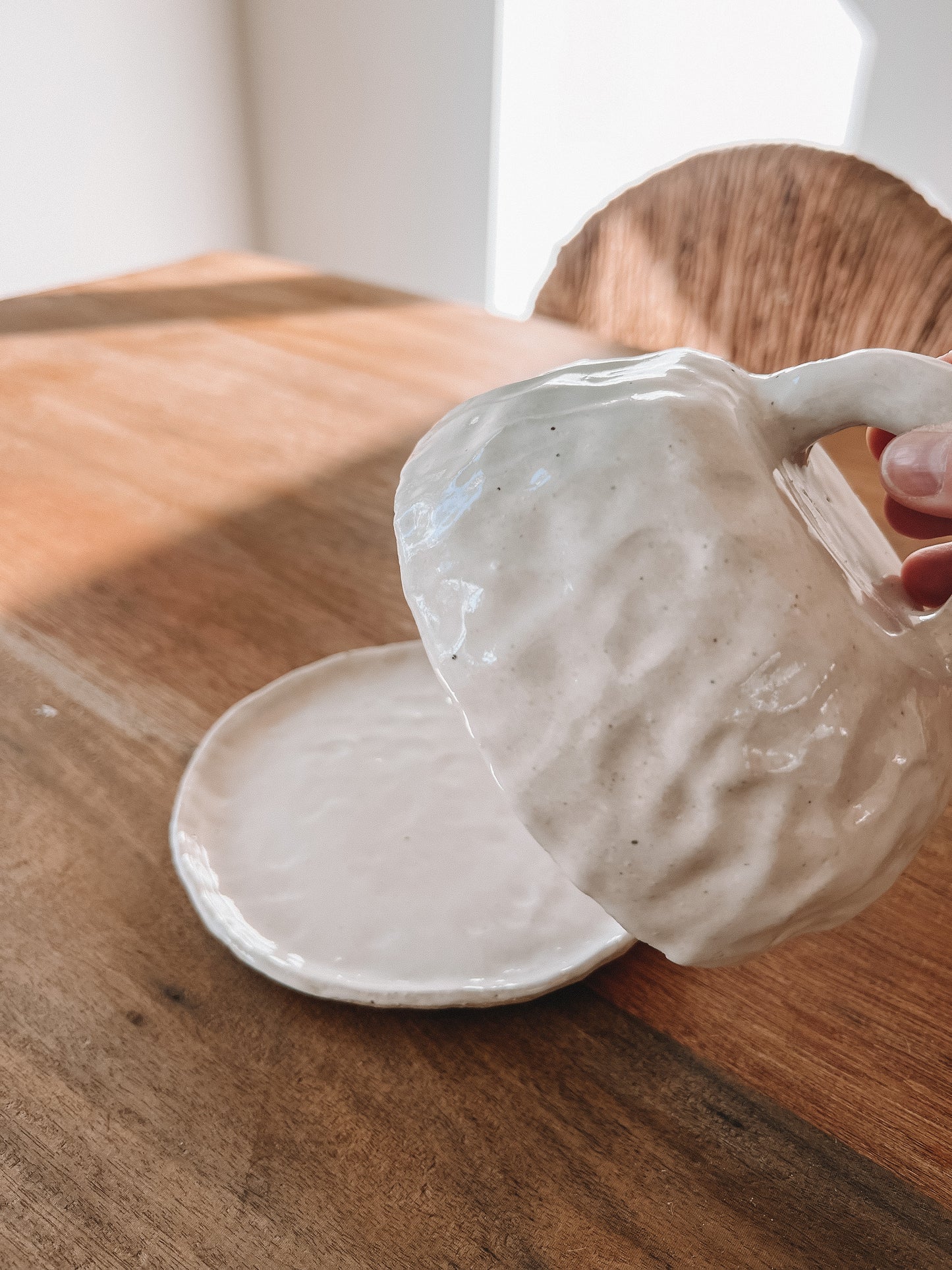 White butter dish